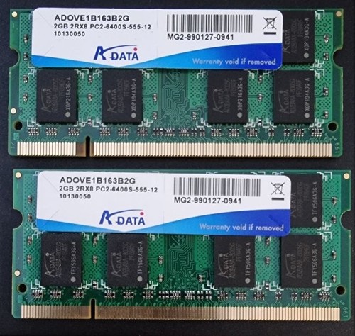 4gb arbeitsspeicher - (2x2gb),