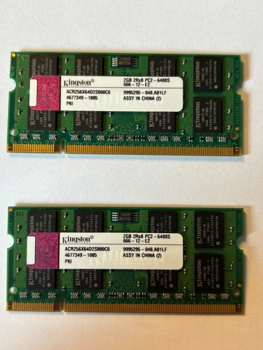 4gb kingston acr256x64d2s800c6 - 4gb,